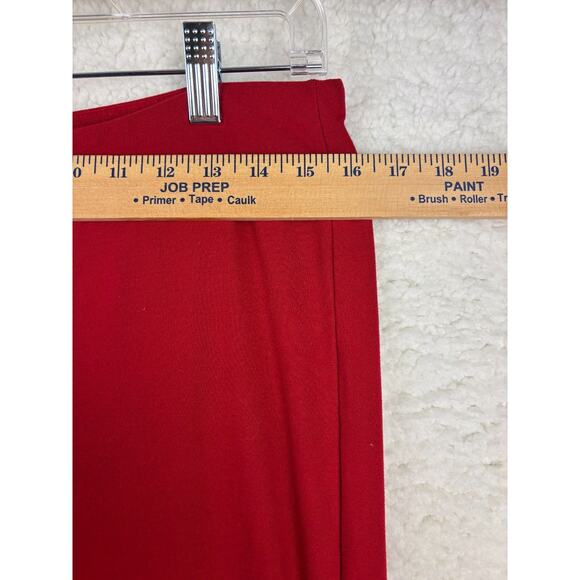 Terra & Sky Red Leggings 0X (14W) Plus Size High Rise Stretch - Picture 2 of 7